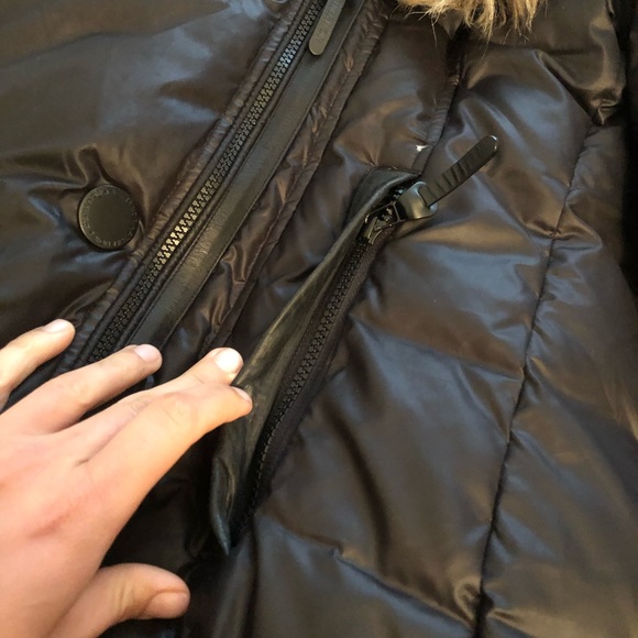 Atelier Noir Black Down Jacket with Faux Fur - Picture 2 of 8